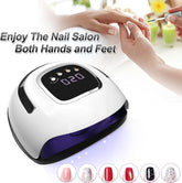 Table Nail Lamp with 4 Timers, Nail Technician Light for Nails Dryer, Led Manicure Light 220W